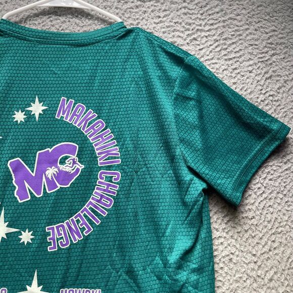 Makahiki Challenge Shirt Womens Large Green Kualoa Hawaii Active Athletic - Picture 13 of 14